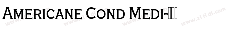 Americane Cond Medi字体转换